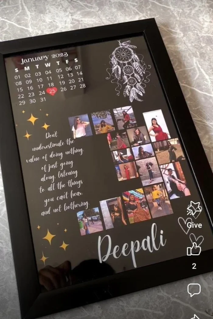 Personalized Wall-Hanging and Tabletop Photo Frame