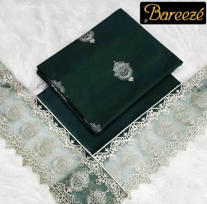 Bareeze 2-Piece Embroidered Khaddar Suit