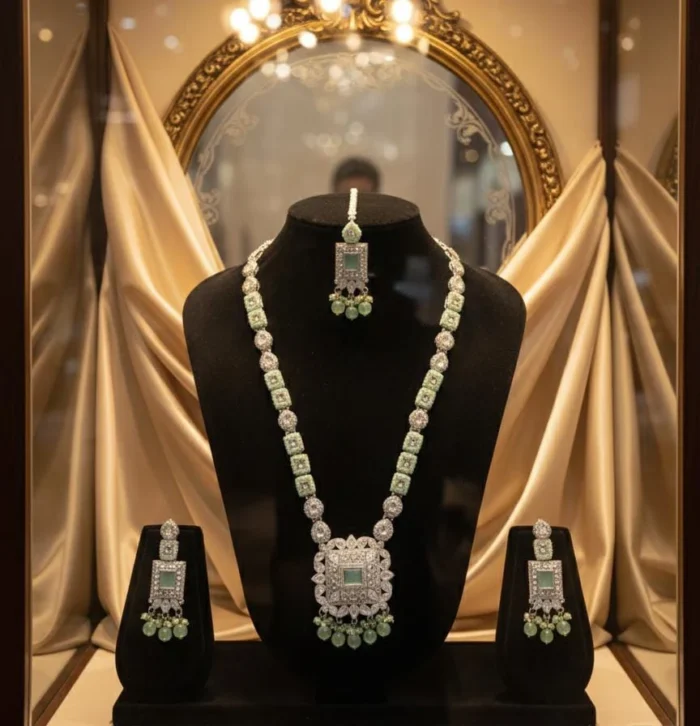 New Stylist Soo Beautiful Full Zarcoon Mala Earings Tika