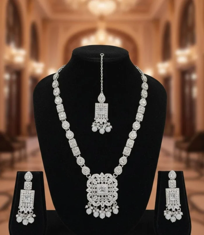 New Stylist Soo Beautiful Full Zarcoon Mala Earings Tika