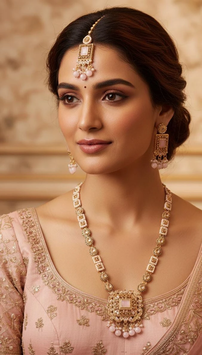 New Stylist Soo Beautiful Full Zarcoon Mala Earings Tika