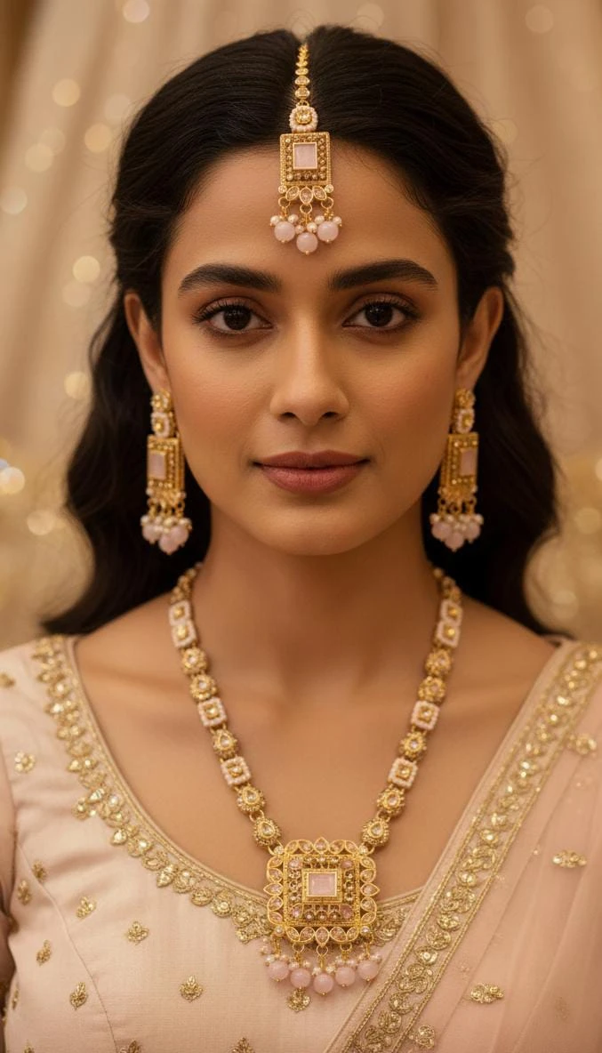 New Stylist Soo Beautiful Full Zarcoon Mala Earings Tika
