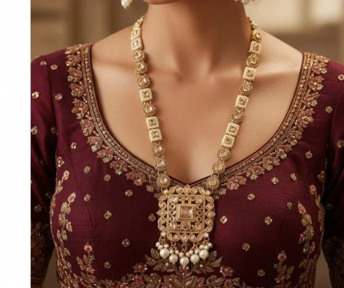 New Stylist Soo Beautiful Full Zarcoon Mala Earings Tika