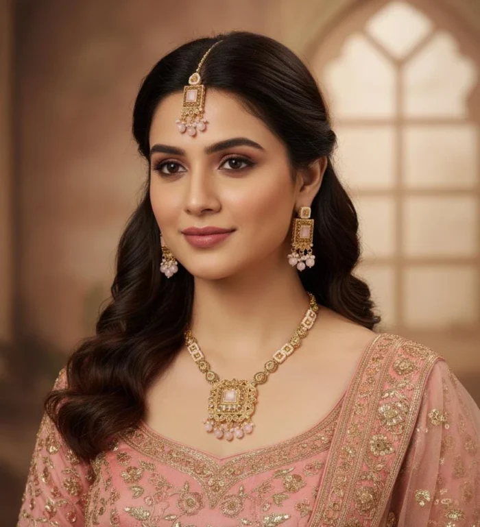 New Stylist Soo Beautiful Full Zarcoon Mala Earings Tika