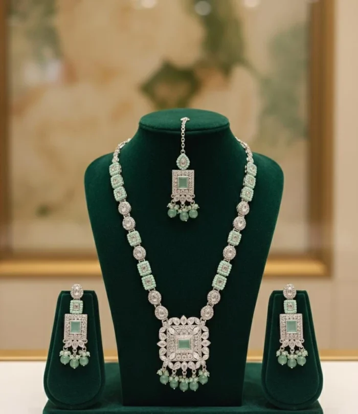 New Stylist Soo Beautiful Full Zarcoon Mala Earings Tika