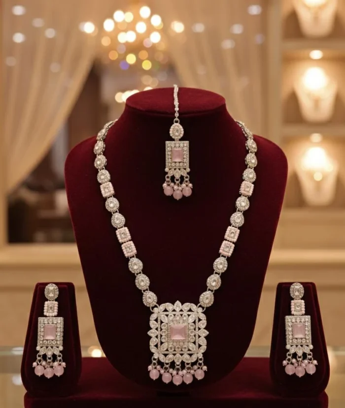 New Stylist Soo Beautiful Full Zarcoon Mala Earings Tika
