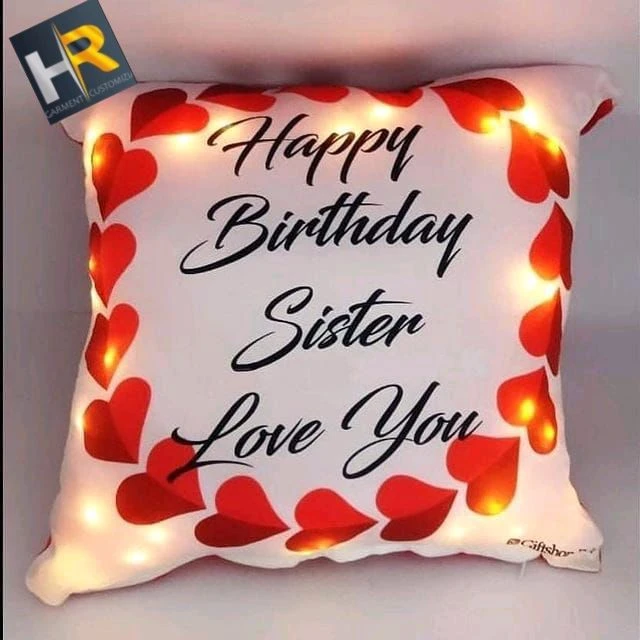 Personalized LED Photo Cushion with Filling