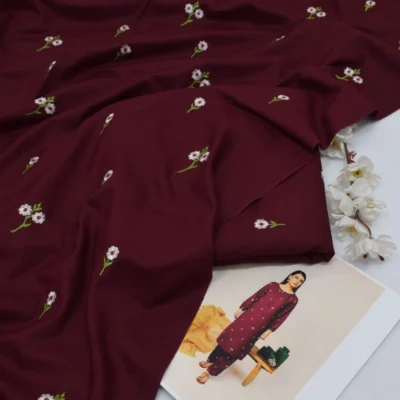 Zara Shahjahan 2-Piece Embroidered Dhanak Suit