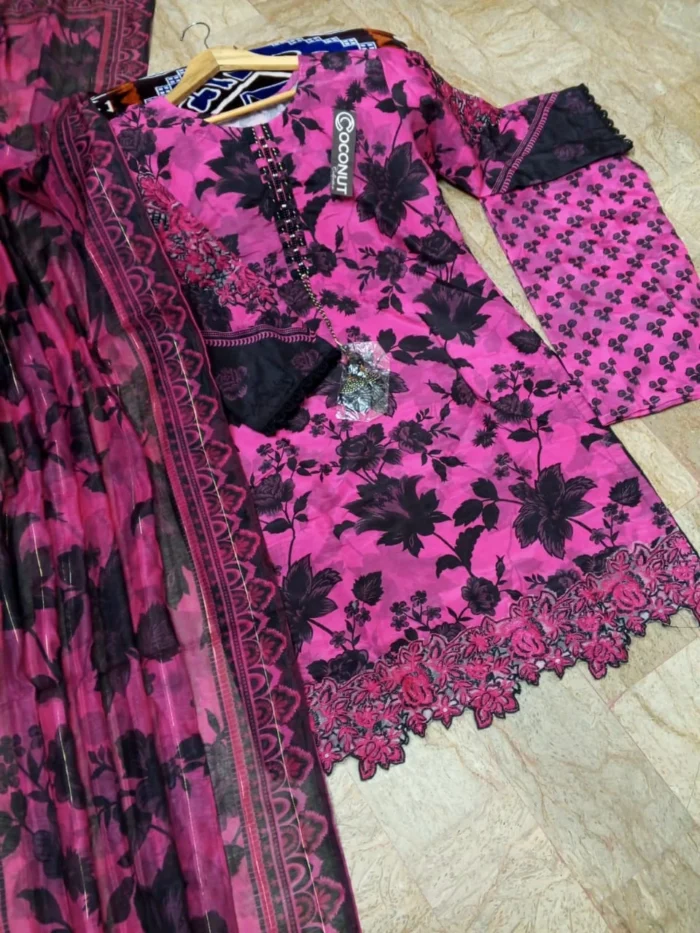 Digital Printed 3pcs - Dupatta