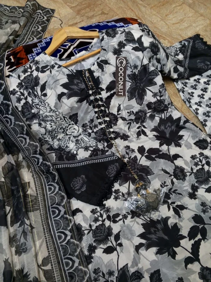 Digital Printed 3pcs - Dupatta