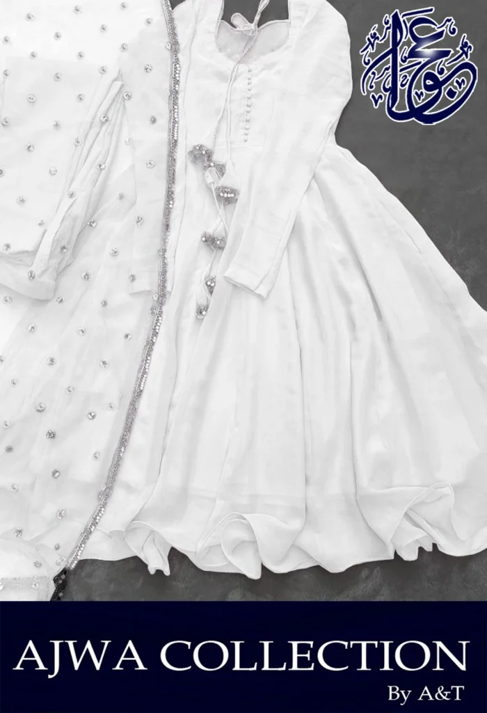 White Chiffon Dupatta 3-piece