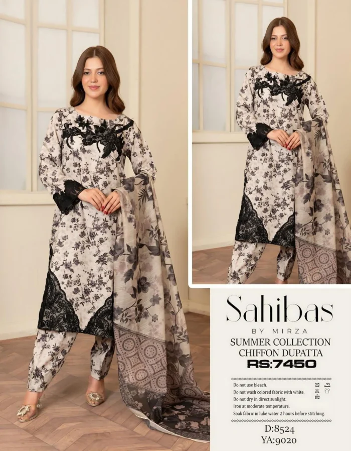Maria B Printed Lawn 3-Piece Suit