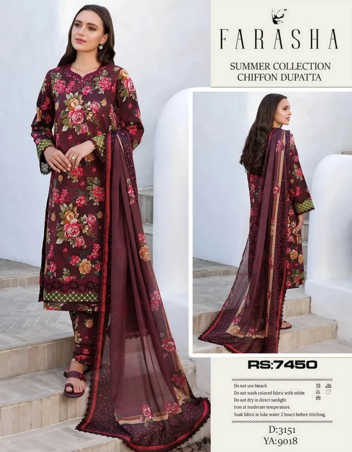 Maria B Printed Lawn 3-Piece Suit