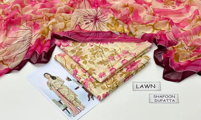 Maria B Printed Lawn 3-Piece Suit