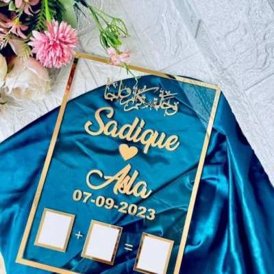 Customized Nikkah Thumb Frame - Watch