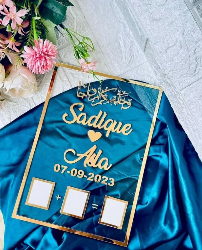 Customized Nikkah Thumb Frame - Watch