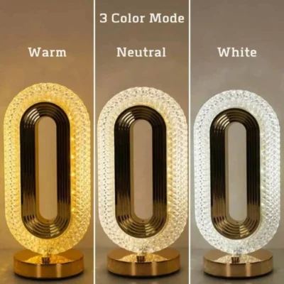 3-Colour LED Crystal Table Lamp