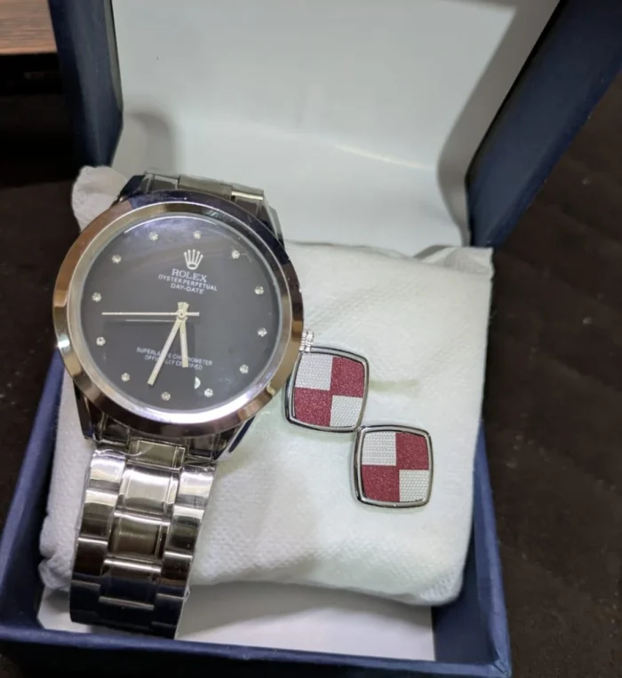 Men's Watch, Perfume, Wallet and Cufflink Gift Set