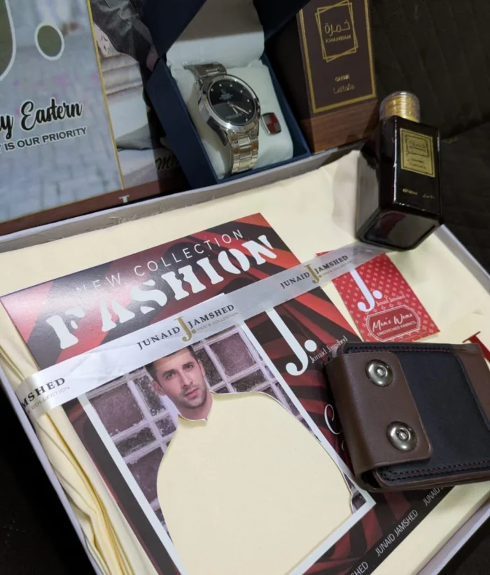 Men's Watch, Perfume, Wallet and Cufflink Gift Set