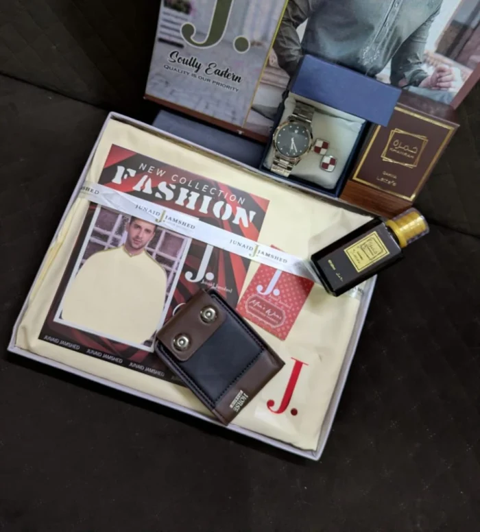 Men's Watch, Perfume, Wallet and Cufflink Gift Set