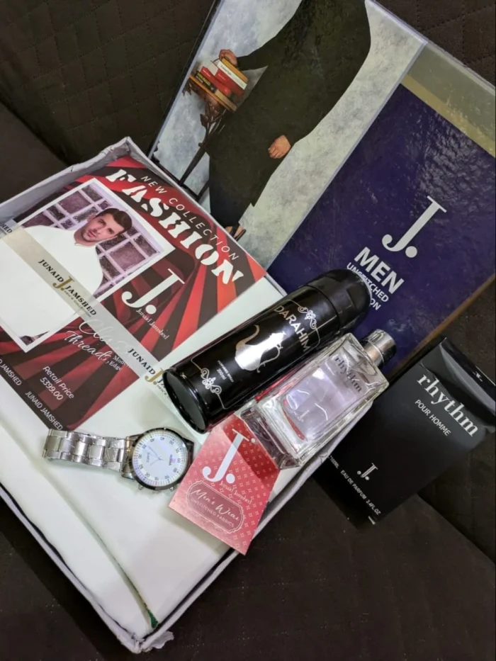 Men's Watch, Perfume, Wallet and Cufflink Gift Set