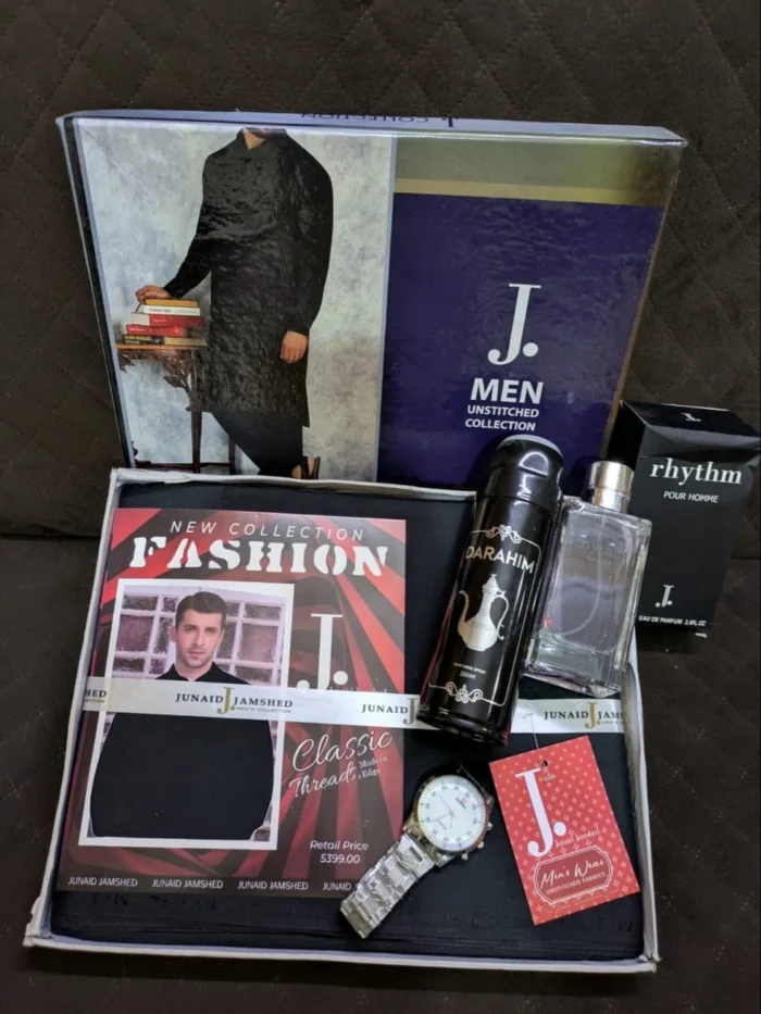 Men's Watch, Perfume, Wallet and Cufflink Gift Set