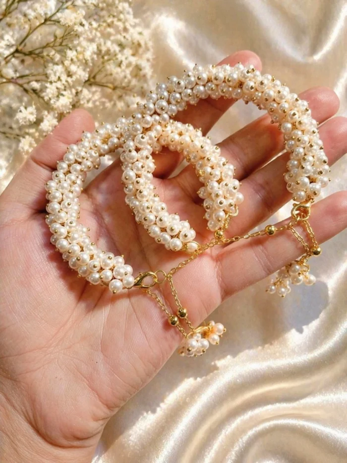 Elegant Handcrafted Gajra Jewelry Set - Ring