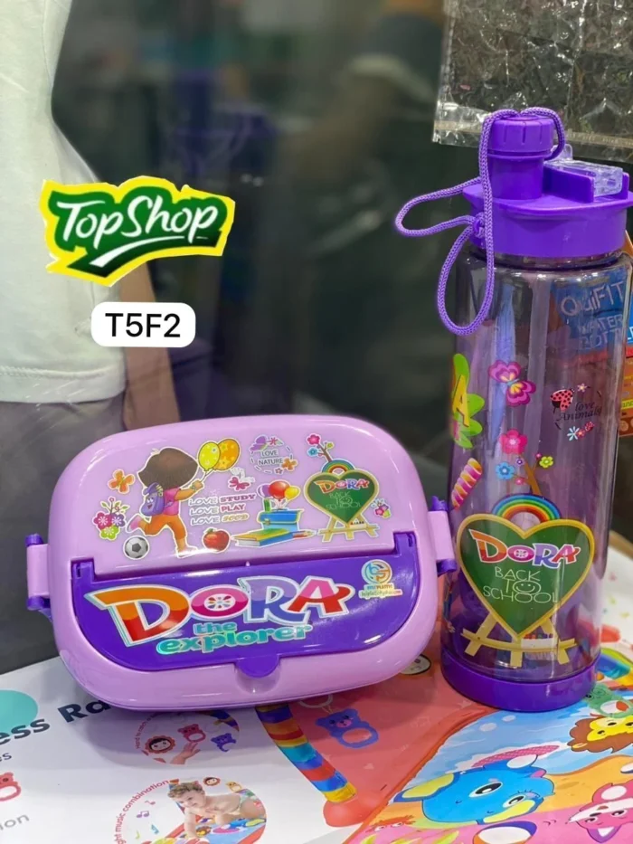 Dora Kids Lunch Box and Water Bottle Set