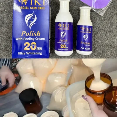 Wiki Skin Polish + Facial Sponge Only+ 500 Gram Zafrani Whitening Cream