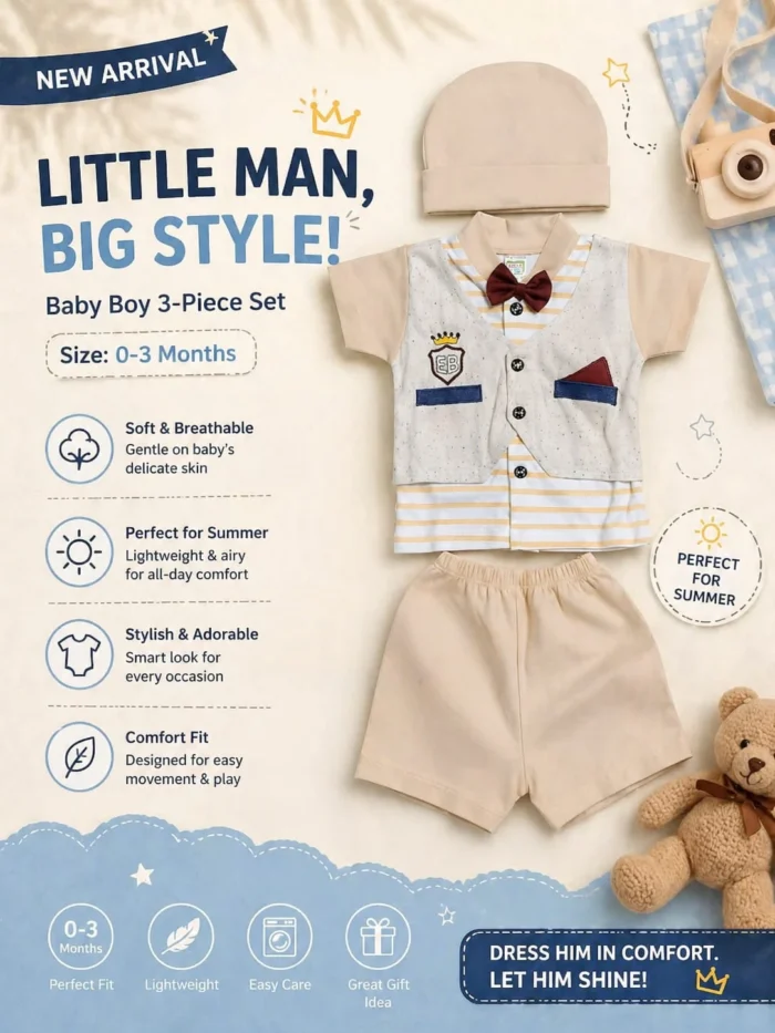 White Baby Set 3-piece