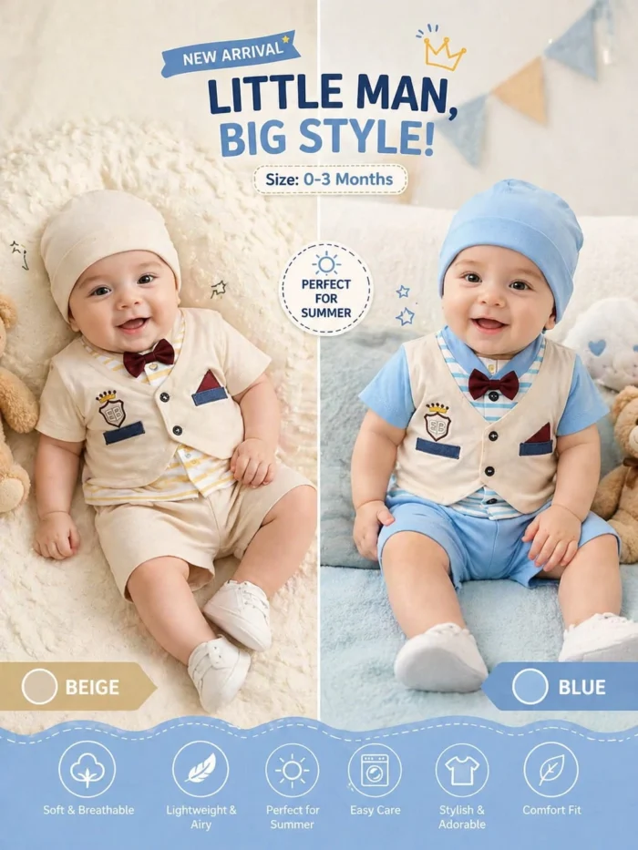 White Baby Set 3-piece
