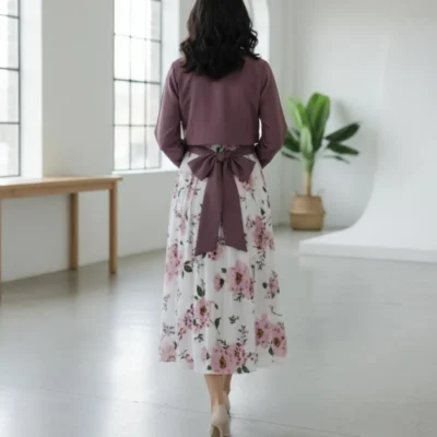 Pink Cotton Dress 2-piece