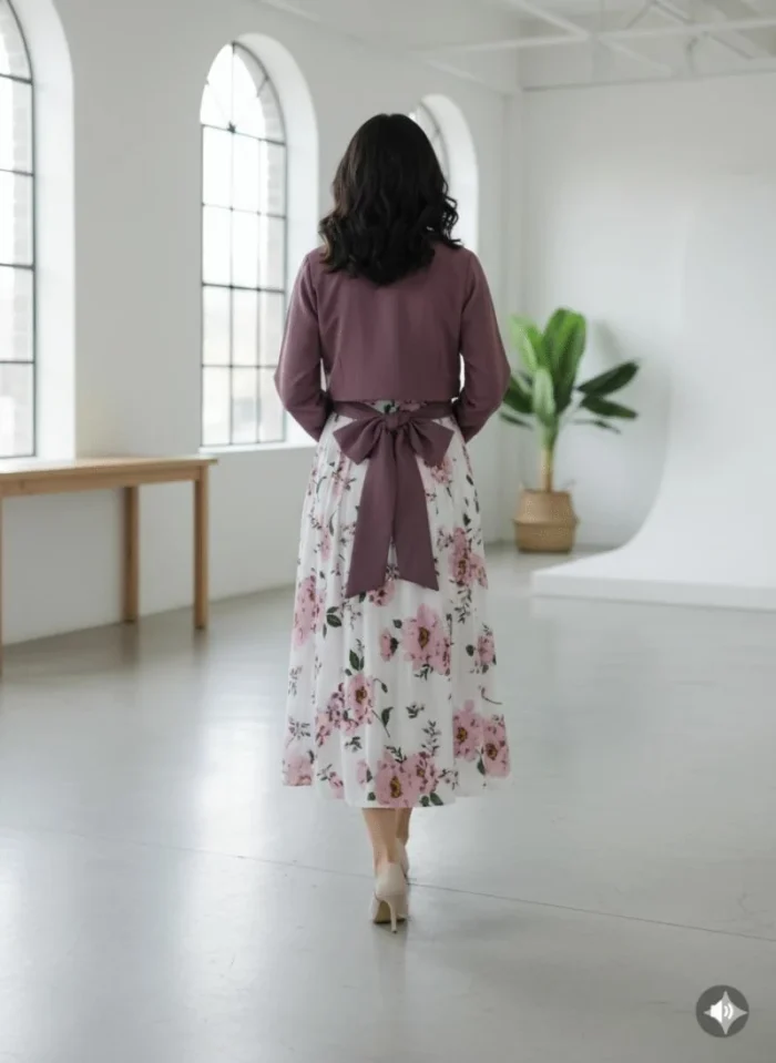 Pink Cotton Dress 2-piece