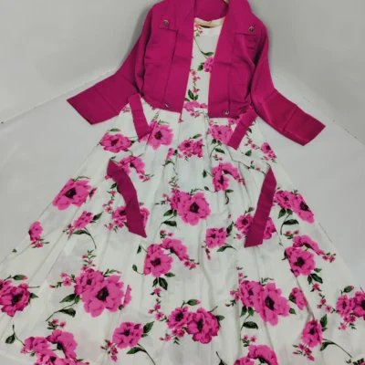 Pink Cotton Dress 2-piece
