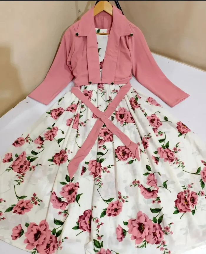 Pink Cotton Dress 2-piece