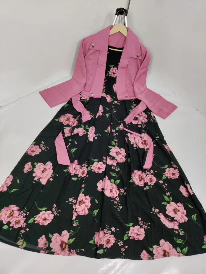 Pink Cotton Dress 2-piece