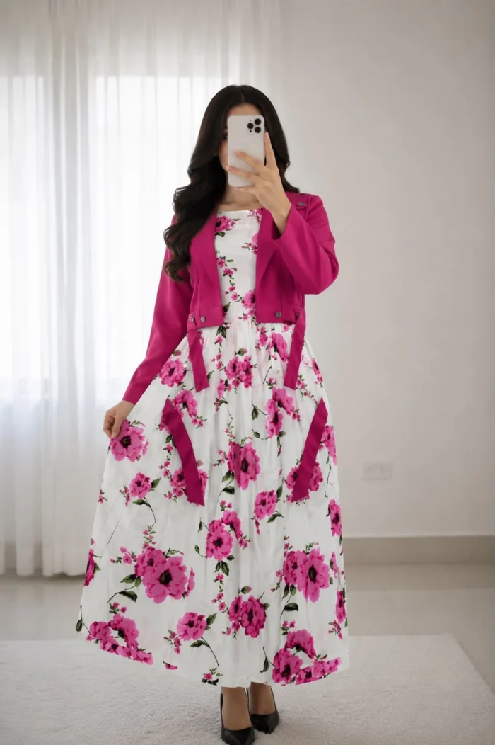 Pink Cotton Dress 2-piece