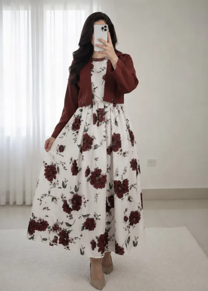 Pink Cotton Dress 2-piece